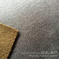 Polyester Leather Suede Compound Fabric with Gold Stamping Treatment